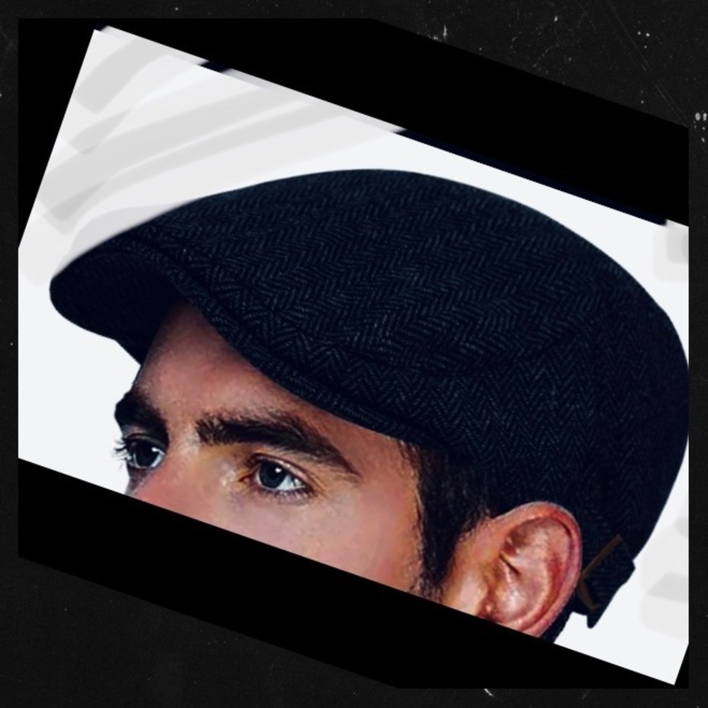 UNISEX- BLACK CASUAL PAINTER/NEWSPAPER BOY HAT